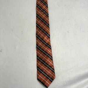 Barbara Blank orange and black silk tie